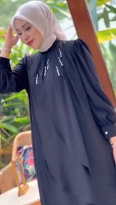 Dafiya Set 2in1 Bahan Crinkle Airflow Setelan Wanita Terbaru 2023 Viral Baju One Set Wanita Elegan
