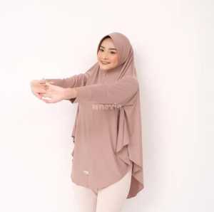 jilbab lengan Jersey premium jumbo