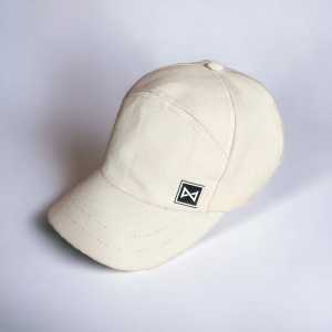 Anggona Topi Baseball seven panel warna cream bahan canvas