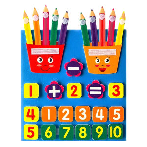 Montessori Math Toy for Toddlers – Counting Sticks Numbers & Symbols Early Math Learning Board