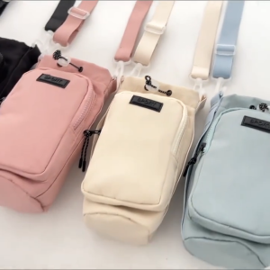 800ML-1000ML Nylon Water Bottle Carrier Bag with Shoulder Strap Crossbody Pouch Small Bag Water Sports Holder Bag