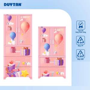 (Freeship+lắp ráp) tủ nhựa Duy Tân mới kích thước lớn hoạ tiết đa dạng phong phú - nội thất Khả Vy
