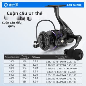 YUZHIYUAN | Máy Câu Lure Xoay Trục Kim Loại Toàn Phần Cho Câu Cá Nước Mặn