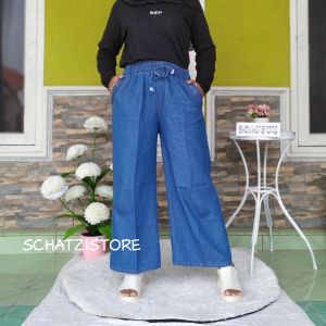 KULOT JEANS POLOS / CELANA KULOT JEANS PREMIUM / CELANA KULOT DENIM / CELANA KULOT DENIM / CELANA KULOT JEANS POLOS HIGH WAIST / KULOT JEANS SIZE XL / KULOT JEANS STANDAR JUMBO / CELANA KULOT JEANS PINGGANG KARET TALI SERUT