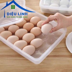 Hộp Khay Đựng Trứng 24 Ngăn Có Nắp Nhựa VIỆT NHẬT 6786 31x23x6cm Khay Bảo Quản Trứng Tiết Kiệm Không Gian Không Bị Vỡ Chắc Chắn Tramanhshop
