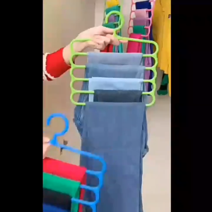 TMALL (พร้อมส่ง) ไม้แขวนกางเกง 5ชั้น เนคไท ผ้าพันคอ แขวนได้เยอะ H511