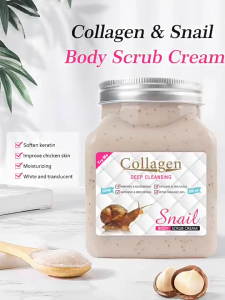 [TOP SELLING ITEMS] *PEI MEI* Collagen Snail Body Scrub Cream (500ML) – Exfoliating & Hydrating Scrub for Soft Skin - 100% AUTHENTIC BY BEAUTY BESTIE