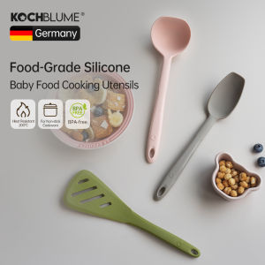 Kochblume thìa thìa muỗng lò nồi thiết lập dùng cho thực phẩm Silicone không dính nấu bếp công cụ morandi loạt Kích thơm-s cho nhỏ chậu và thức ăn trẻ em nấu ăn