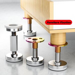 30-120mm Adjustable Threaded Bed Frame Anti-Shake Tool Self-adhesive Headboard Stoppers Telescopic Support Hardware Fasteners