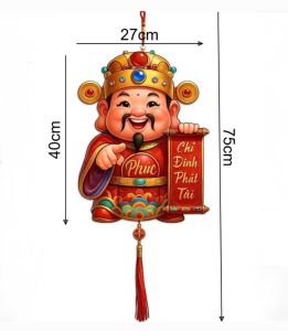 Thần tài chỉ định thành công Liễn treo trang trí Tết thần tài CHỈ ĐỊNH THÀNH CÔNG [HOẢ TỐC HCM]