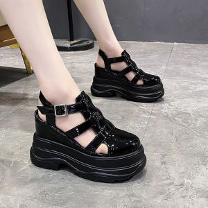 Giày Cao Gót Đế Dày Cổ Tích Nữ Mùa Hè 2022 Giày Cao Gót Đế Bằng Đế Xuồng Phong Cách Hàn Quốc Mũi Tròn Thường Ngày