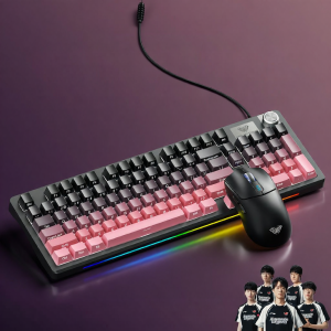 AULA | 3-Mode Mechanical Keyboard and Mouse Set Gaming E-Sports Desktop Compatible