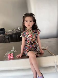 [1-9 Years] daidai (Ready Stock) Baby Girl Cheongsam Dress Children CNY Chinese New Year Children Kid 女童旗袍宝宝公主裙儿童中国风汉服