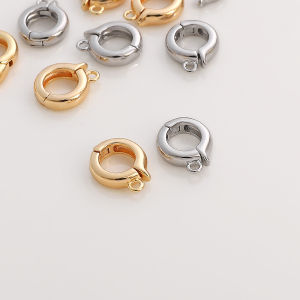 1PC Gold/Platinum Copper Necklace Clasp Round Versatile Connection Buckles For Bracelet Necklace  DIY Craft Jewelry Making Accessories Earring Hooks Supplies