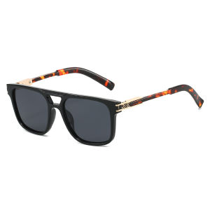 2025 New Double Beam Square Sunglasses Brand Designer Grid Fashion Driving Travel Vacation Sun Shades Glasses Oculos
