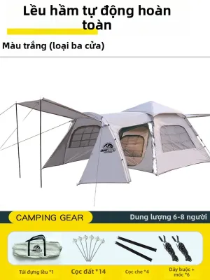 WOLFNEST | Lều Dã Ngoại Chống Nước Tự Động Gập 2 Phòng Ngủ 1 Phòng Khách