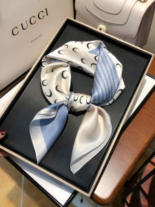 Khăn Choàng Lụa Nhiều Màu Sắc Đa Năng Mùa Thu Đông Cho Áo Sơ Mi 100% Lụa Tơ Tằm Nhỏ Vuông Cho Váy Khăn Choàng Cổ Nhỏ