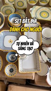 Bán Lẻ Bộ Bát Đĩa Thổ Cẩm Nordict Thương Hiệu Gosu Men Sáng Mịn Đẹp-CONVEENIENCE Shop