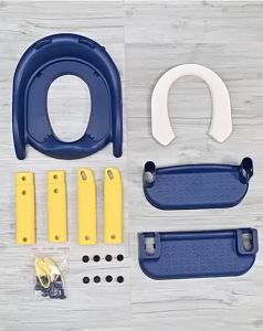 JeDa บันไดชักโครก ที่นั่งรองชักโครกสำหรับเด็ก เบาะนุ่ม ฝึกขับถ่ายสำหรับเด็ก พร้อมส่ง Childrens toilet ladder มีสินค้าพร้อมส่ง