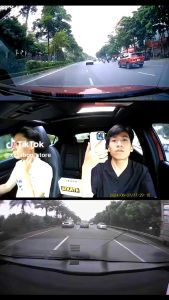 Camera hành trình ô tô 4TAXI Pro 3 mắt cam ghi hình 2K kết nối điện thoại có cam sau BH 12T