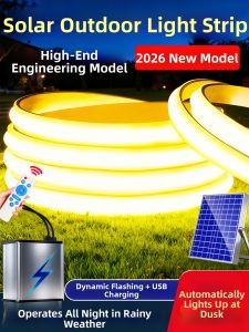 YUANMUXUAN | Solar Waterproof Motion Sensor Super Bright Outdoor LED Strip Light