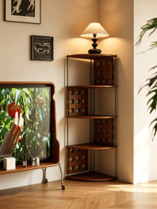 OYIla | Vintage Corner Multi-layer Iron Display Shelf