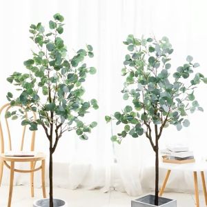 Artificial Eucalyptus Large Fake Plant Decorative Potted Plants Indoor and Outdoor Office Home Decor Supplies Gifts