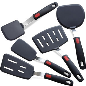 Silicone Spatula for Non Stick Pots High-temperature Resistant High Quality Stir Spring Steel Fry Spatula Tool Kitchen Utensils