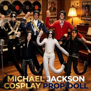 Bandai | ## Fast shipping Michael Jackson Cosplay Prop Doll Plush Stuffed Figure Dolls Room Decoration Abstract Joint Mobility Props Gift