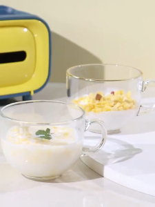 2Pcs oatmeal breakfast cup/household heat-resistant large capacity milk cup with spoon