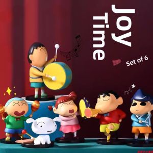 Crayon Shinchan Joyful Time Blind Box Instrument Toy Figure Collectible Resin Anime Doll Gift Display Item from China