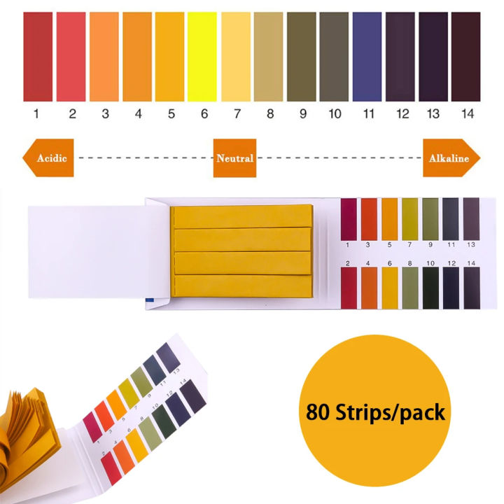 80 Strips Professional 114 ph Litmus Paper Ph Test Strips Water