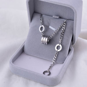 925 Sterling Silver Necklace Small Waist Cold Style Clavicle Chain Special-Interest Design Classy Accessible Luxury 2023 New Arrival Lettering