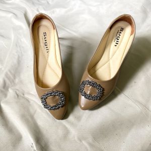 Flatshoes JENNIE Fiona Wanita - Sepatu Sandal Balet Wanita Sol Karet NonSlip Pita Motif Bunga