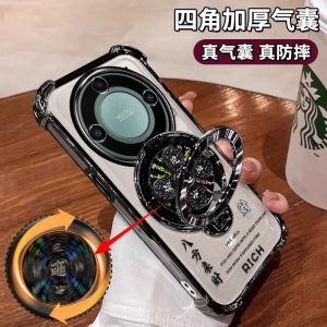 Anti-Fall Huawei Honor X9A Phone Case with Lens Film Mens Womens Magnetic Absorption Stand Soft Shell Full Cover Protection