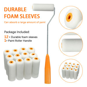 13PCS/set Paint Rollers DIY Decorative Handle Brush Tool Kits Sponge Mini Paint Roller for Wall decoration 10 x 3 cm Painting Handle Tools