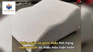 Gối chống giãn tĩnh mạch Kingroll kê cao chân giúp giảm tê buốt phù nề chân và vọp bẻ - Vải lưới 5D thoáng mát