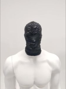Face Head Full Cover Hat Men Balaclava Cap Mesh Hole See-through Mummy Torn Hood Halloween Mask Dancing Headgear Breathable