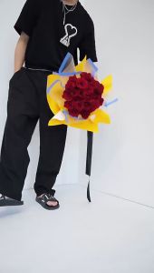 20 Lembar Flower Wrapping Paper Bi Color Cellophane Pastel Kertas Buket Bunga Dua Warna KB6204