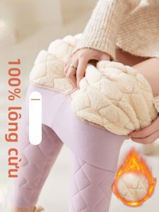 MiiOW | Quần lót bằng vải lông cừu dày cỡ lớn cạp cao cho nữ mùa đông ấm áp quần lót lót lông cừu quần dài thường ngày