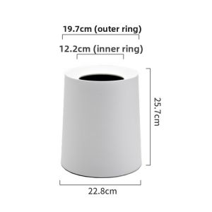 Modern Simple Red Home Garbage Can Bedroom Bathroom Living Room Kitchen Waste Bin Indoor Marriage Paper Basket Plastic Storage Bucket
