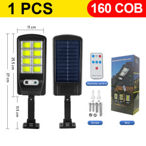 8000W 504/160/120 LED Solar Light Outdoor Powerful Outdoor Motion Sensor Led Solar Lamp Remote Control Solar Street Wall Lamp