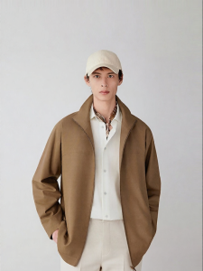 ICICLE | Lightweight Silk Wool Blend Refined Windbreaker Jacket