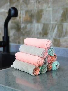 COMBO Khăn lau đa năng 2 mặt siêu thấm hút khăn lau bếp chén đĩa khăn khăn lau tay khăn lau bàn lau kính đa năng