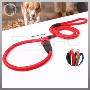 Adjustable Slip Lead Training Nylon Leash: A Comfortable Walking Aid & Durable Dog Leash