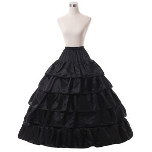 New Halloween Petticoat Skirt 5 Ruffles Layers Ball Gown Petticoat Underskirt Slip For Wedding Dress Adjustable Waist 2026