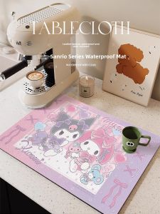 Kitchen Dining Mat Waterproof Oil Resistant Coffee Machine Special Bar Sink Heat Resistant Dish Draining Pad Modern Simple Style