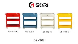 GORI รถเข็นเครื่องมือ XL ล๊อคได้ GR-T02 ยกตัว ผลิตไทย - ขนาด 360 องศา ล๊อค ๆ คุณสมบัติของรถเข็น