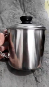 1.2L Stainless Steel Oil Container Oil Strainer Tray Healthy Kitchen Cooking Grease Filter Oil Fat