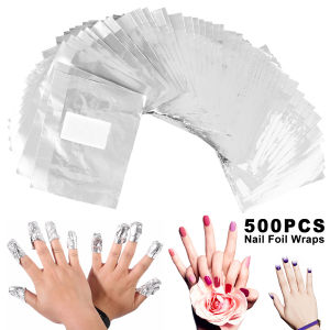 500Pcs Bag Aluminium Foil Nail Art Soak Off Polish Nail Removal Wraps Towel Gel Remover Manicure Tool for Removing Nail Polis